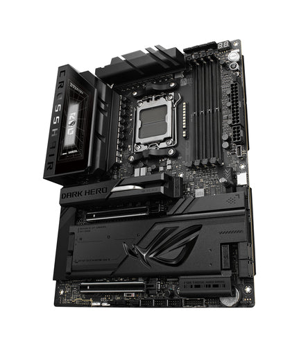 ASUS ROG CROSSHAIR X870E DARK HERO – skråt ovenfra