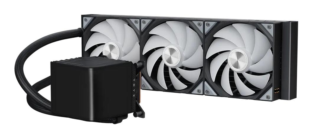 TRYX PANORAMA Upgraded 360mm AIO Liquid Cooler ARGB Black TRYX