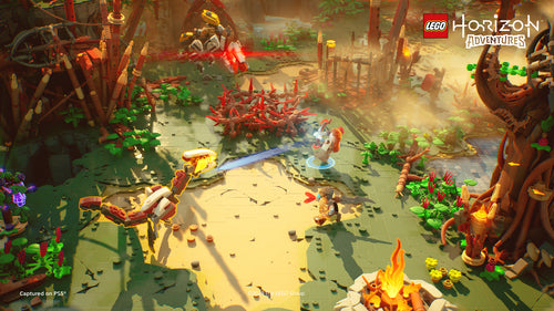 LEGO Horizon Adventures – actionscene i et grønt skovområde