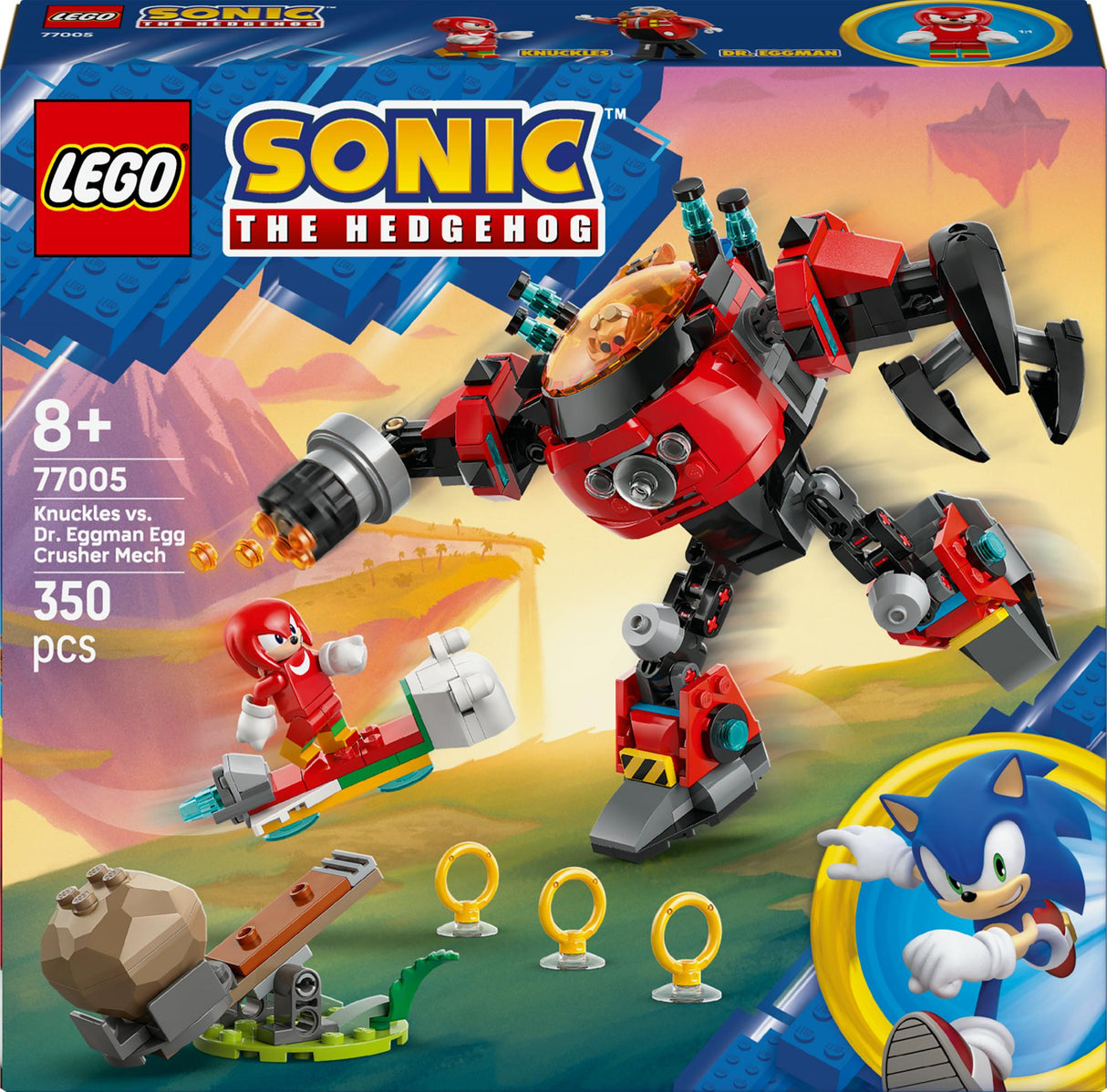 LEGO - Sonic - Knuckles vs. Dr. Eggman Egg Crusher Mech (77005) LEGO
