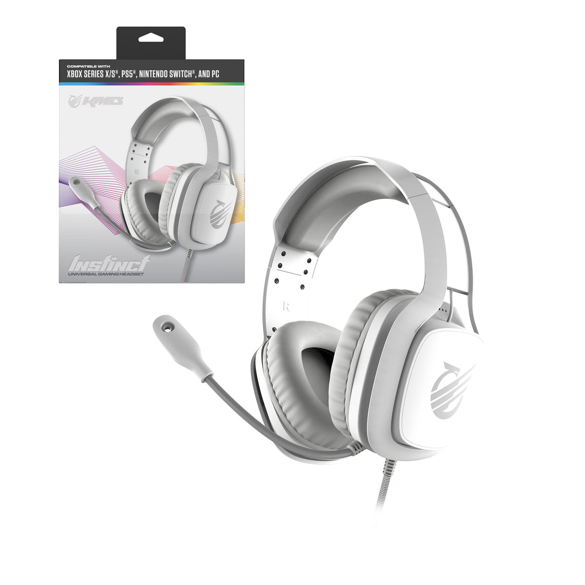 KMD Instinct Universal gamingheadset – hvid – produktbillede