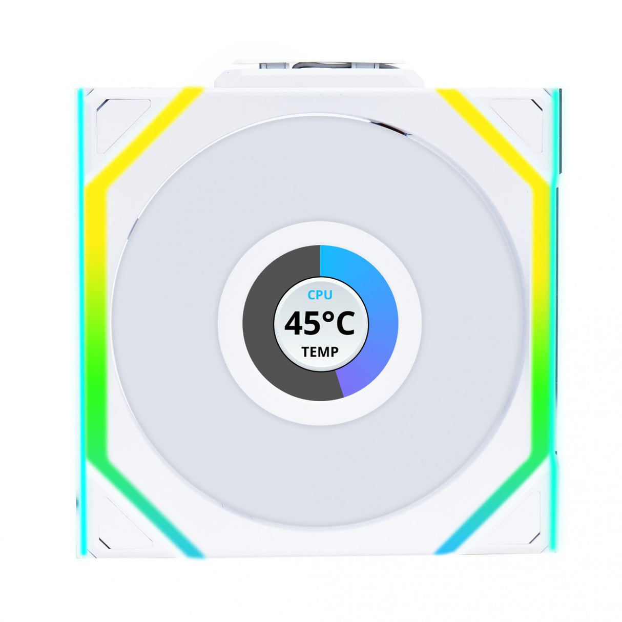 Lian Li UNI FAN SL Trådlös LCD, Vit - 120 mm