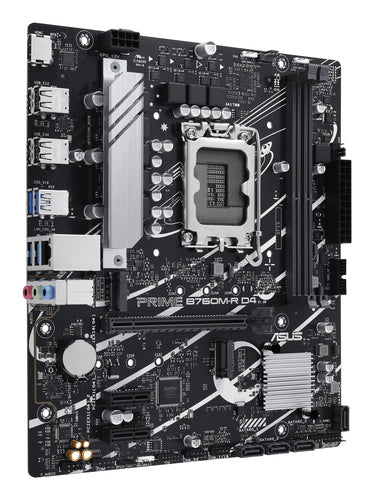 ASUS PRIME B760M-R D4 – set skråt forfra