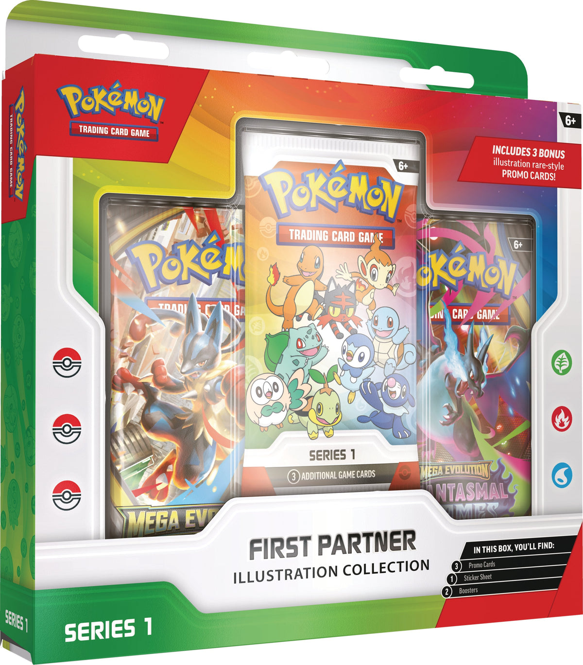 Pokémon First Partner Illustration Collection Series 1 med engelske kort i emballage