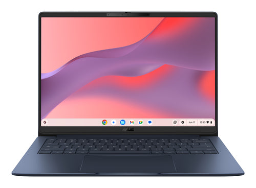 ASUS Chromebook CM14 CM1406CM4A-LY0051 – set forfra; tastaturlayout illustrativt