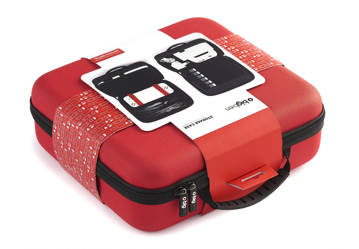 Bigben Storage Case Red Hard Case for Switch Including Docking Station Compatible with Switch Lite/OLED Nacon