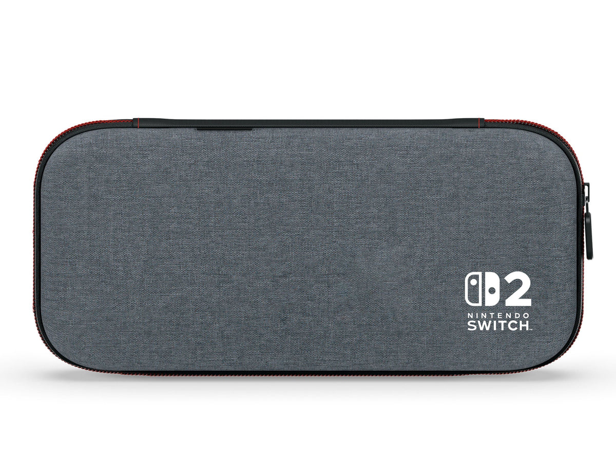 PowerA Slim Case Nintendo Switch 2 Mørkegrå – Mørkegråt etui forfra