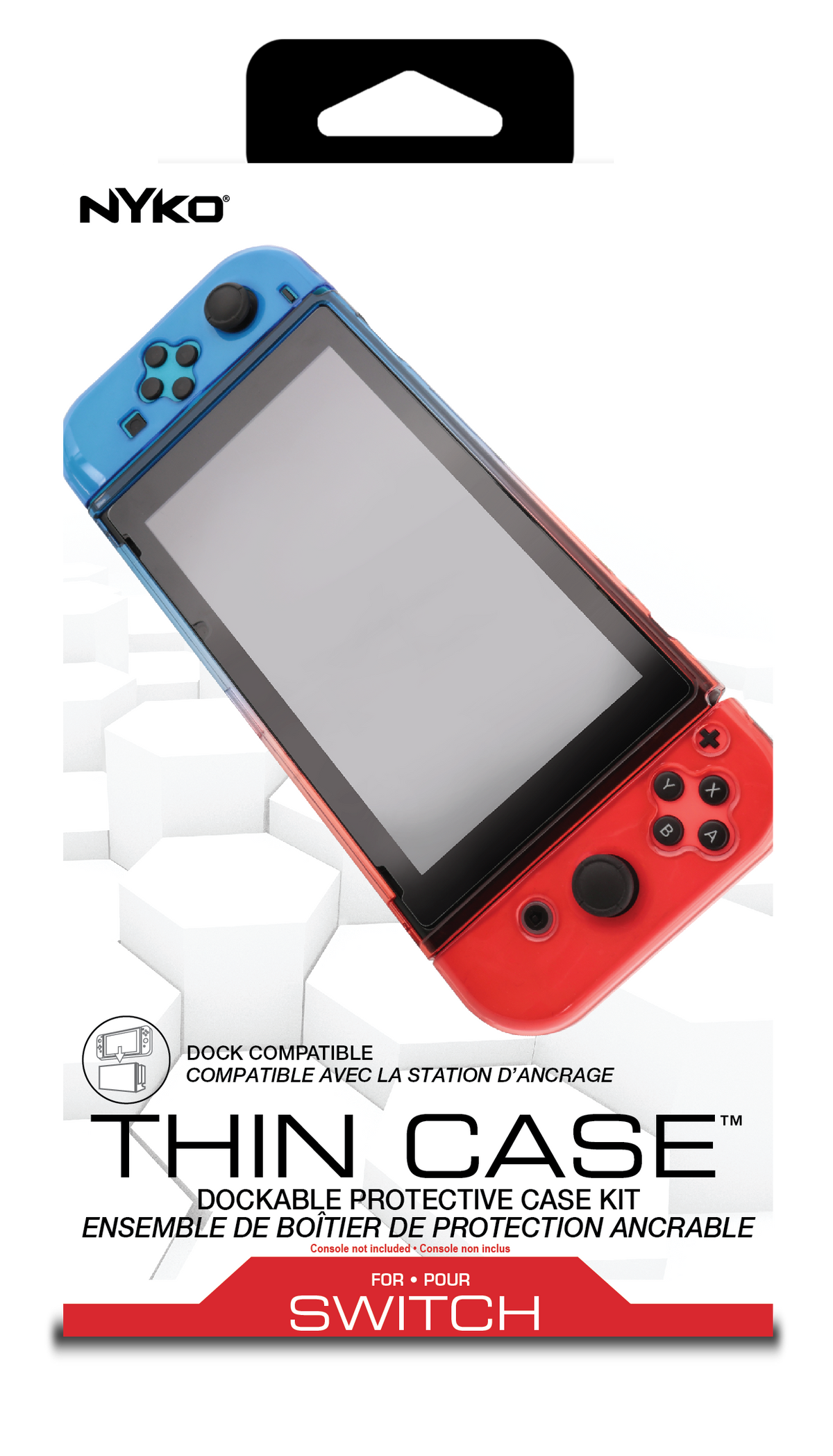 Nyko Thin Case til Nintendo Switch – rød/blå – produktbillede 1
