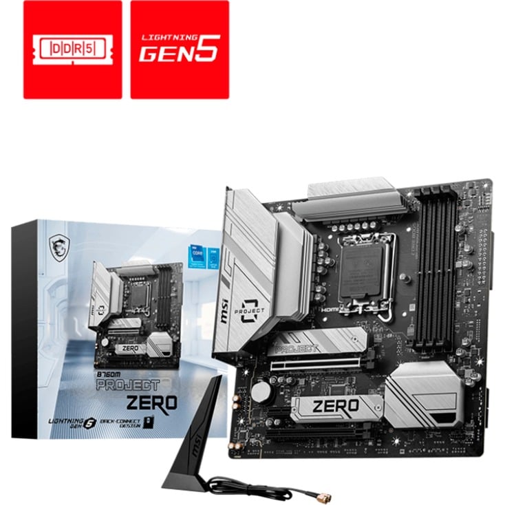 MSI B760M PROJECT ZERO – LGA1700 bundkort