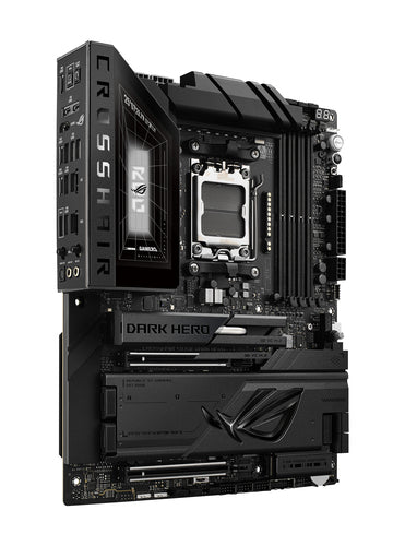 ASUS ROG CROSSHAIR X870E DARK HERO – skråt ovenfra