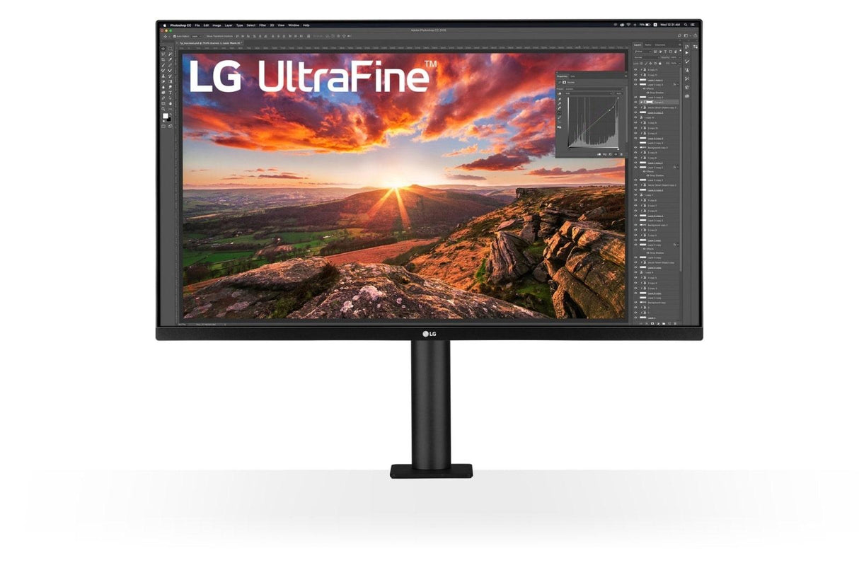 LG UltraFine Ergo 32UN880P-B 32 3840 x 2160 (4K) HDMI DisplayPort USB-C 60Hz Forlæng Træk tilbage Dockingskærm LG Electronics