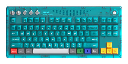 8BitDo Retro 87 Mechanical Keyboard Clear Blue – Clear Blue tastatur forfra