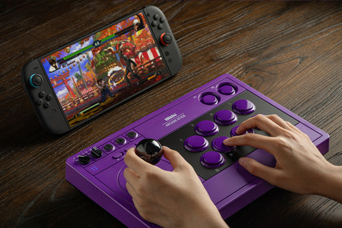 8BitDo Arcade Stick til Switch og PC – lilla – produktbillede 14
