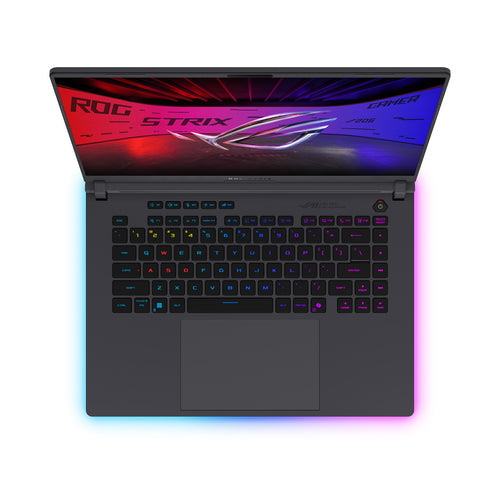 ASUS ROG Strix G16 G615LR-S5006W – taster og arbejdsflade set ovenfra