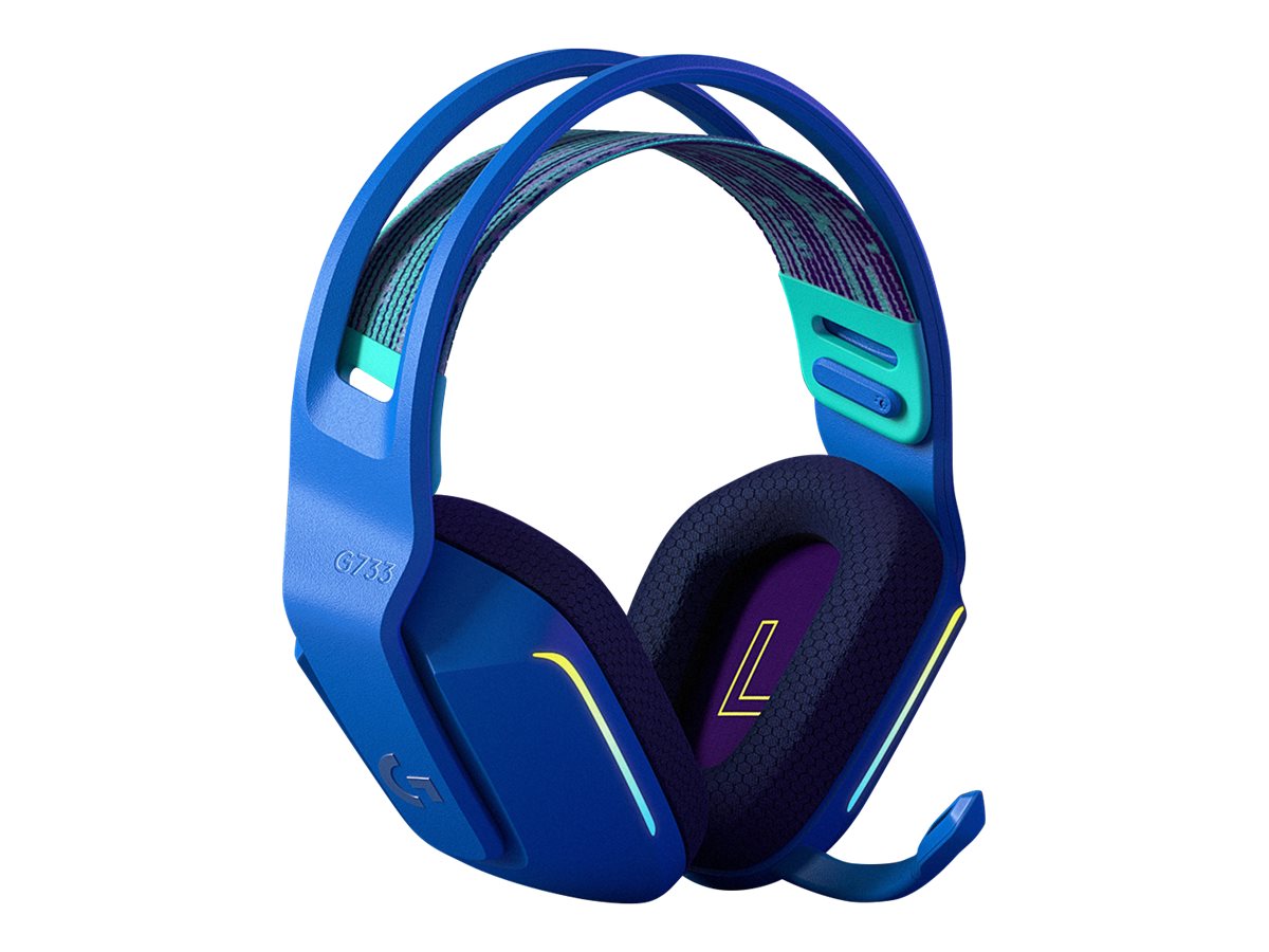 Logitech G G733 LIGHTSPEED Wireless RGB Gaming Headset Trådløs Headset Blå
