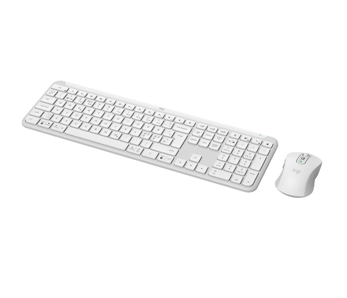 Logitech - Signature Slim Wireless Keyboard and Mouse Combo MK950 Off-White NORDIC Logitech