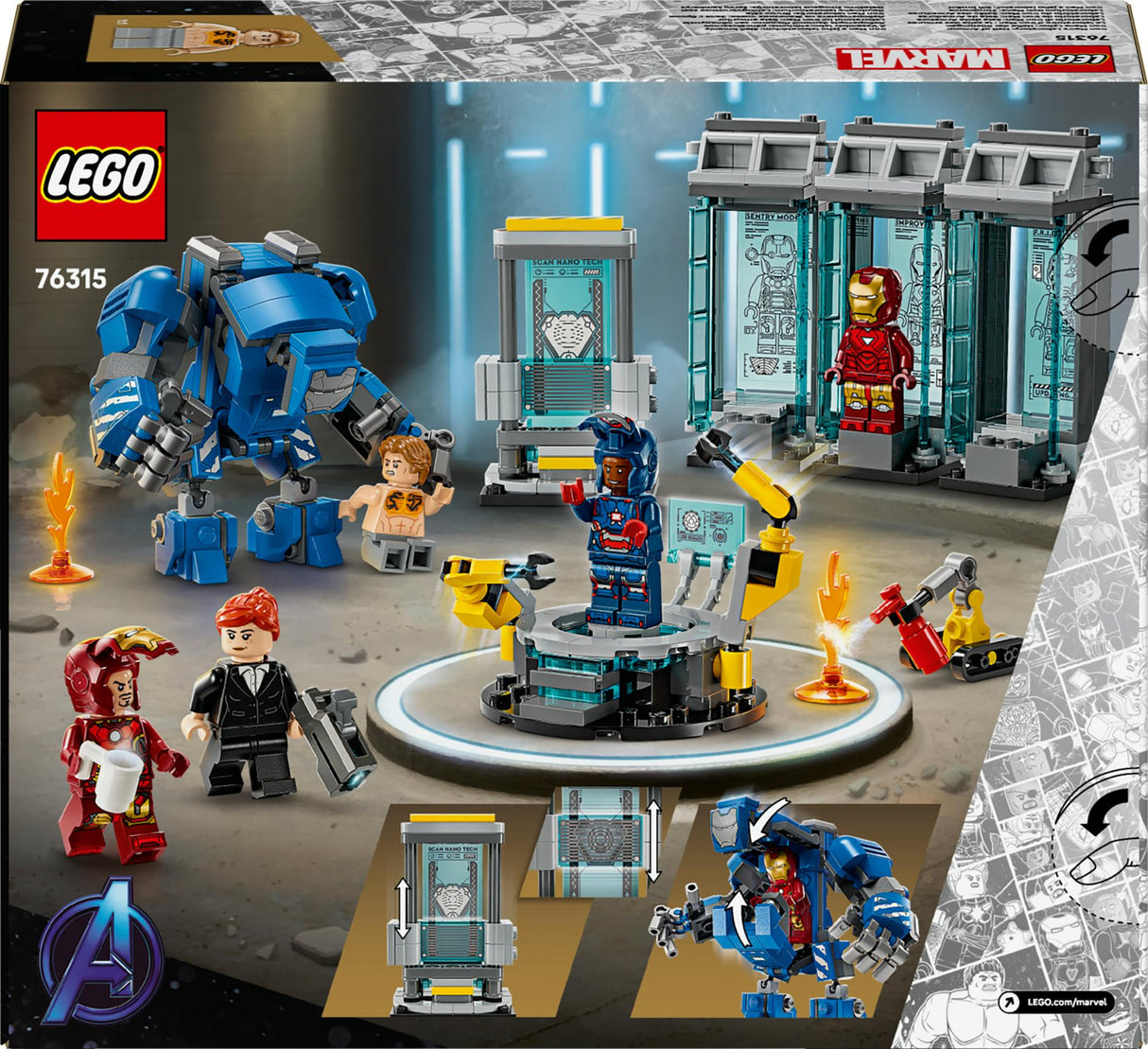 LEGO 76315 Marvel Super Heroes Iron Man's Laboratory: Hall of Armor LEGO