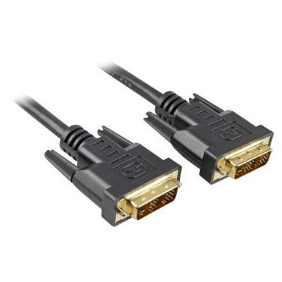 Sort Sharkoon DVI-D single link-kabel med 18+1-stik