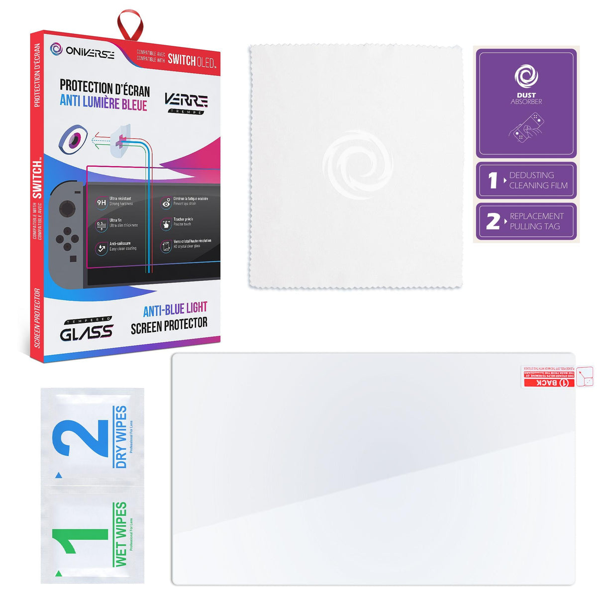 ONIVERSE - Anti-blue light protective screen for console (SWITCH OLED) ONIVERSE