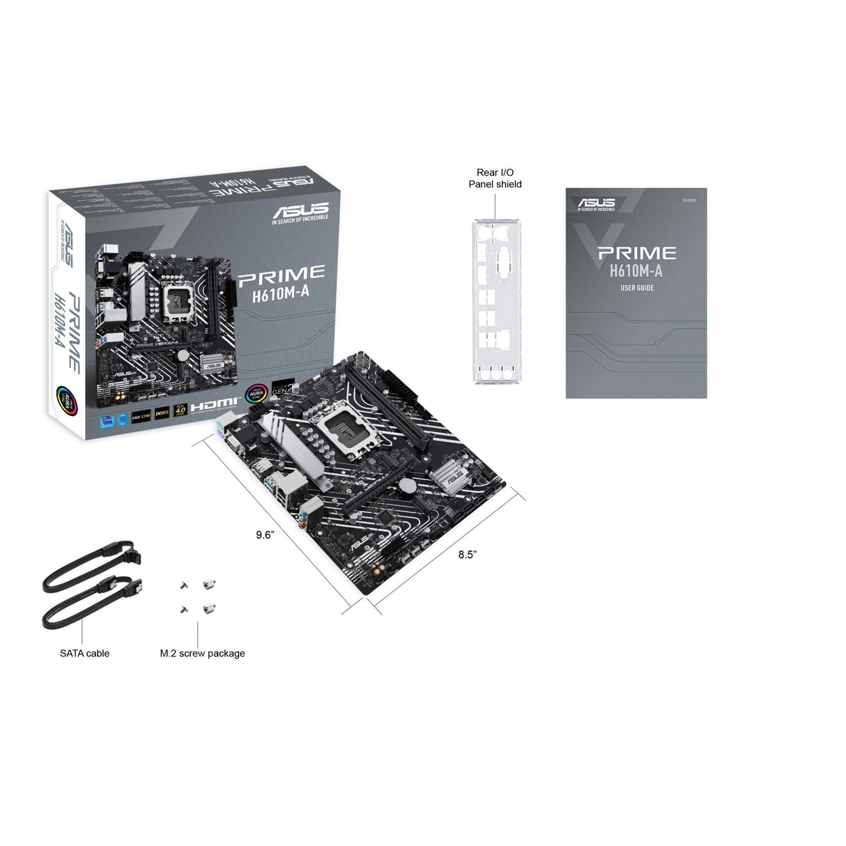 ASUS PRIME H610M-A-CSM (mATX, H610, LGA 1700, DDR5) ASUS