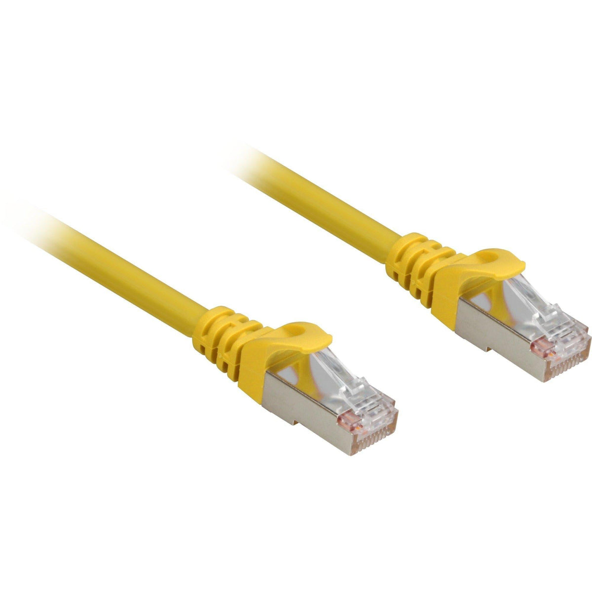 Gult Sharkoon Cat.6a netværkskabel med RJ45-stik