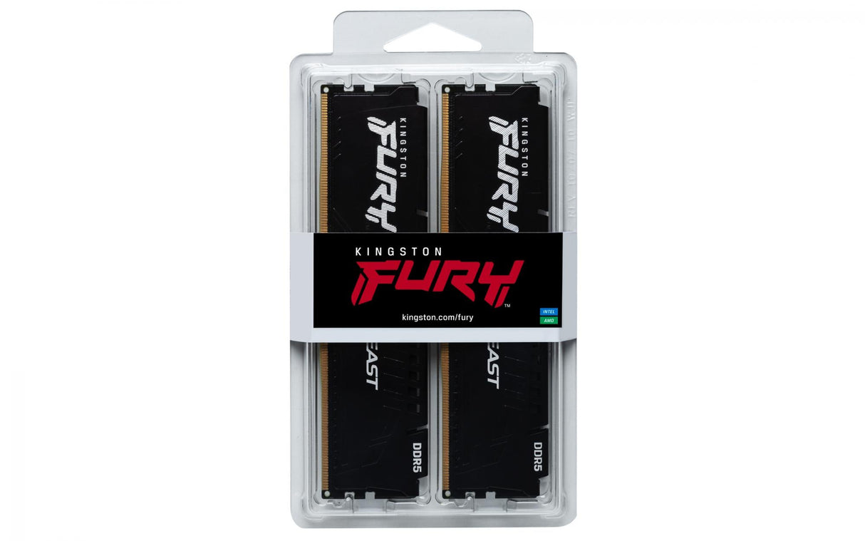 Kingston FURY Beast DDR5 SDRAM 64GB kit 6000MHz CL30 On-die ECC DIMM 288-PIN Kingston Technology