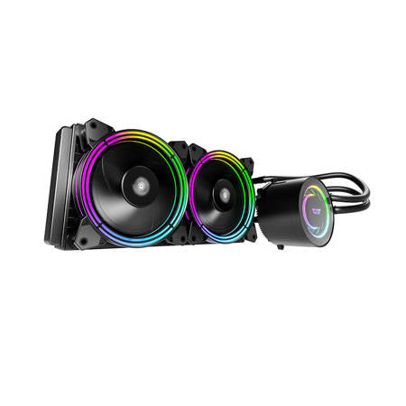 PC vand køling AiO Darkflash TR240 RGB 2x 120x120 (sort) Darkflash