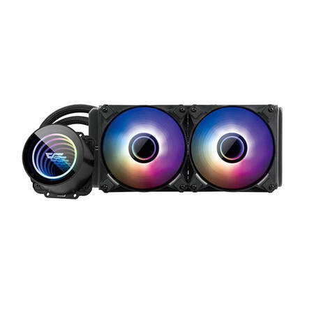 PC vand køling Darkflash DX240 V2 ARGB 2x 120x120 (sort) Darkflash