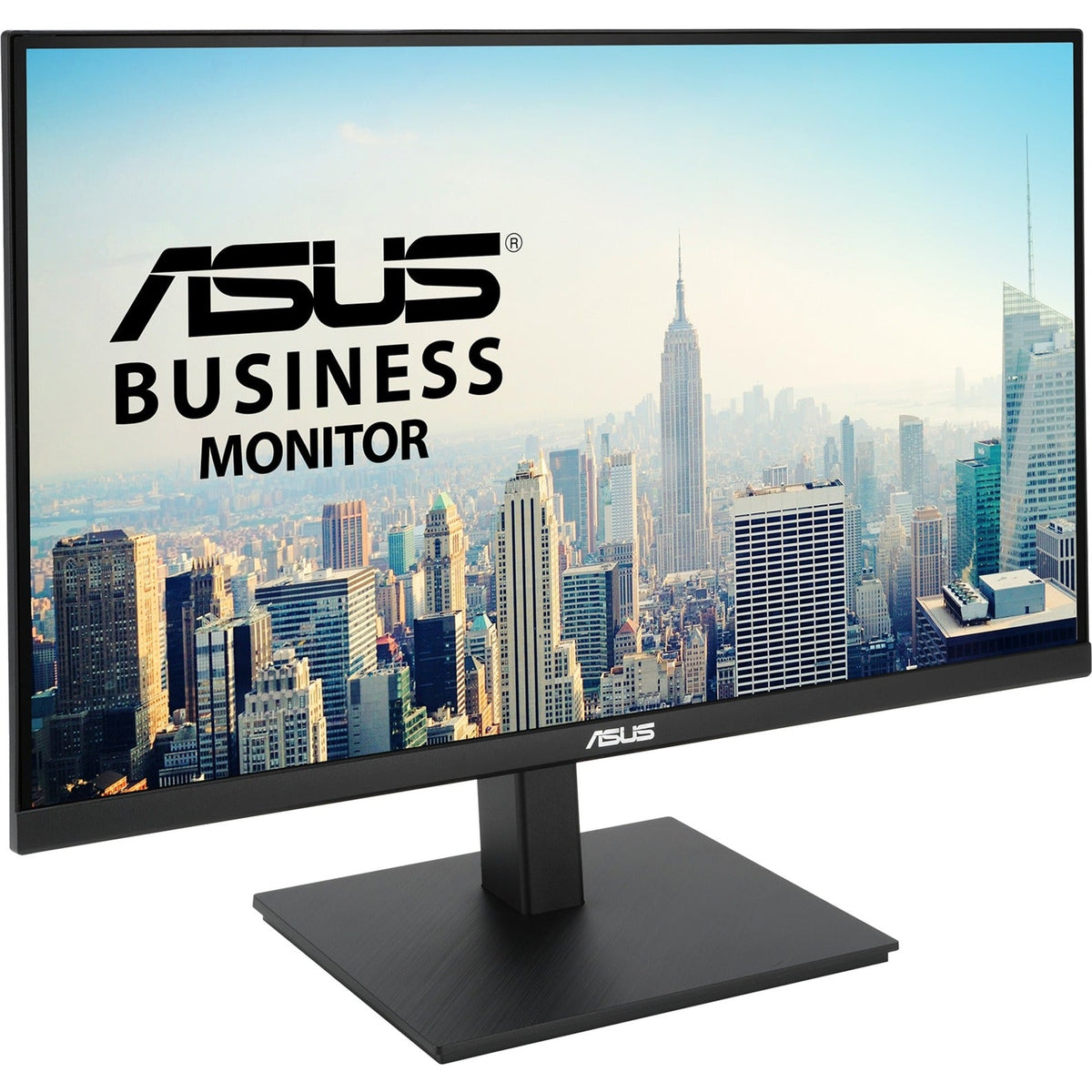 ASUS VA27UCPS 27 tommer 4K IPS-skærm set skråt forfra