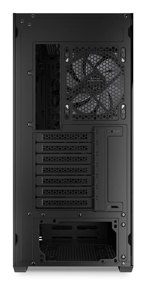 Sharkoon AK4W RGB Strip Black Mesh Front Tempered Glass ARGB Strip 4x 120mm Fans USB-C BTF ATX Gaming PC Case Sharkoon