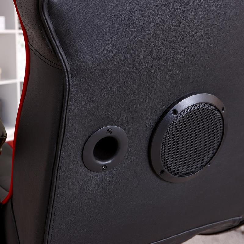 X-Rocker - Torque 2.1 Stereo Audio Gaming Chair with Vibration - BLACK/RED X-Rocker