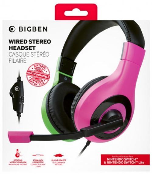 Stereo Gaming Headset V1 - Pink/Grøn