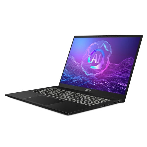 MSI Summit A16 AI+ A3HMTG-035 – skærm og tastatur set forfra