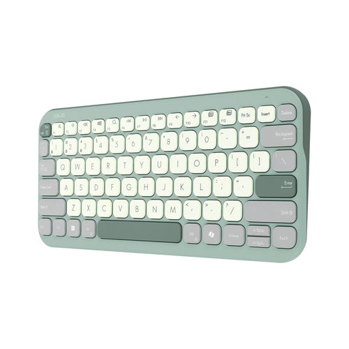 ASUS KW100 KEYBOARD/GN/GE/81 – set skråt forfra (vinkel 2); tastaturlayout illustrativt