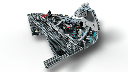 LEGO Star Wars 75394 – Imperial Star Destroyer – rumskib med udfoldede sidepaneler og synligt interiør