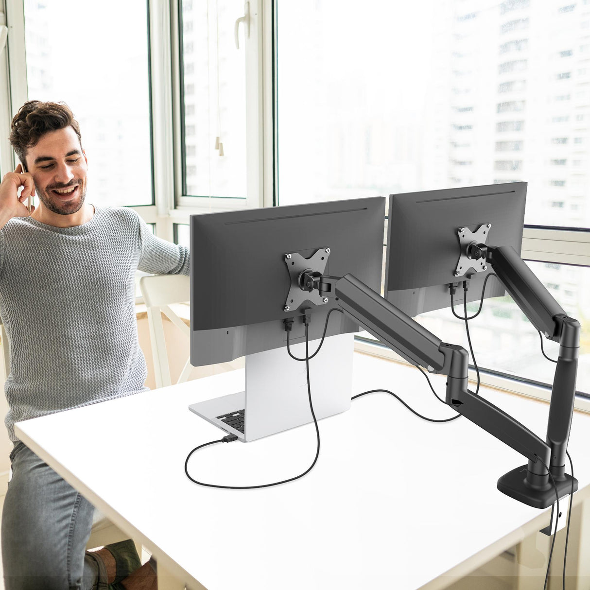 J5 ERGONOMIC DUAL MONITOR MOUNT J5
