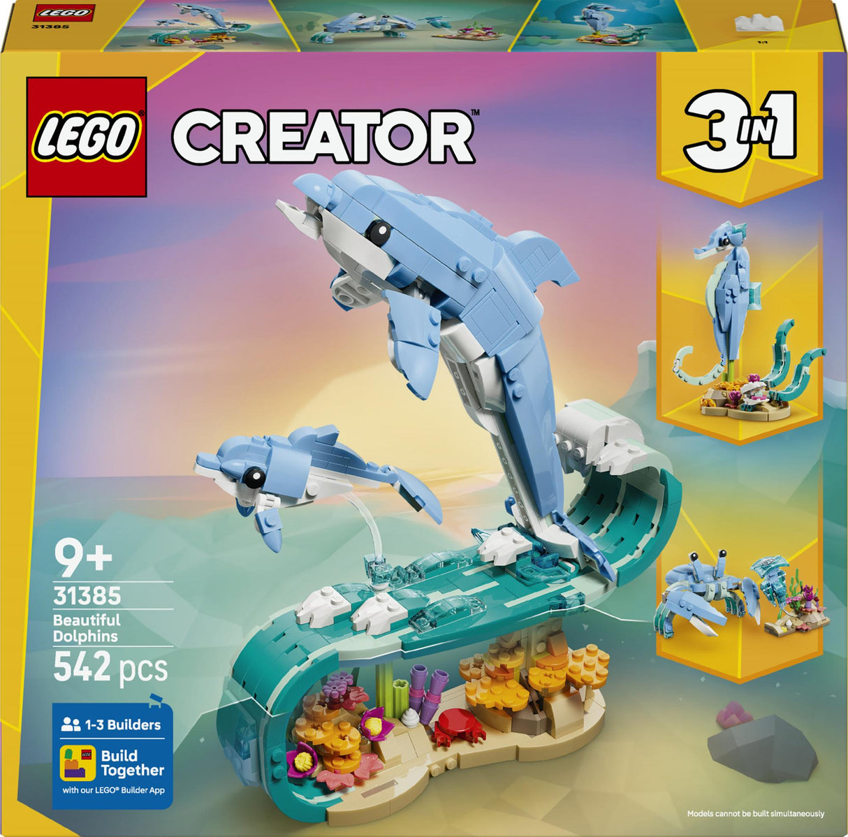 LEGO 31385 Creator 3-in-1 Sea Creatures: Beautiful Dolphins LEGO