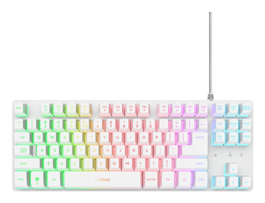 TRUST GXT833 THADO TKL KEYBOARD WHT ND TRUST