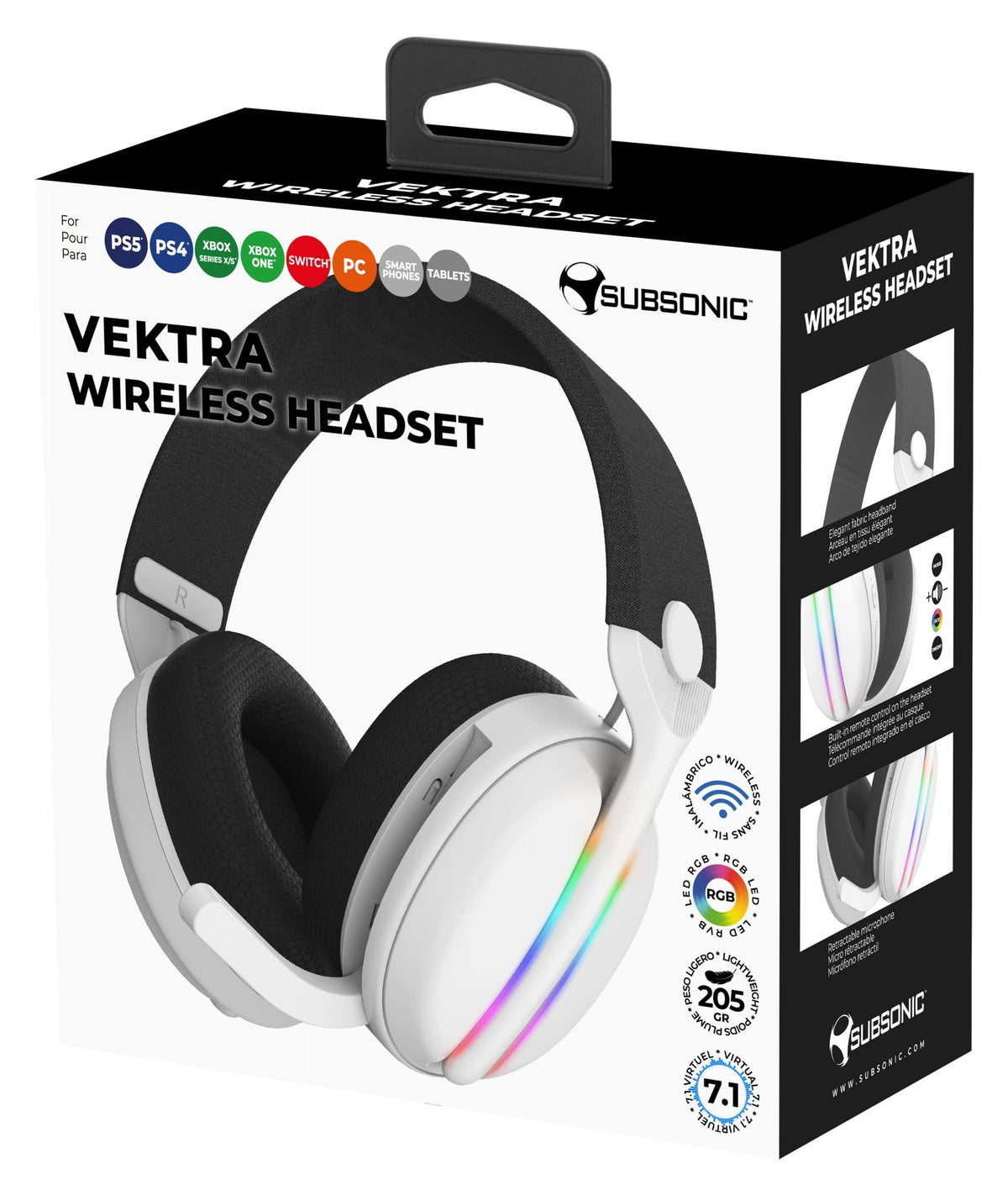 Subsonic Wireless Headset All Platforms + Led + 7.1 MULTI Subsonic