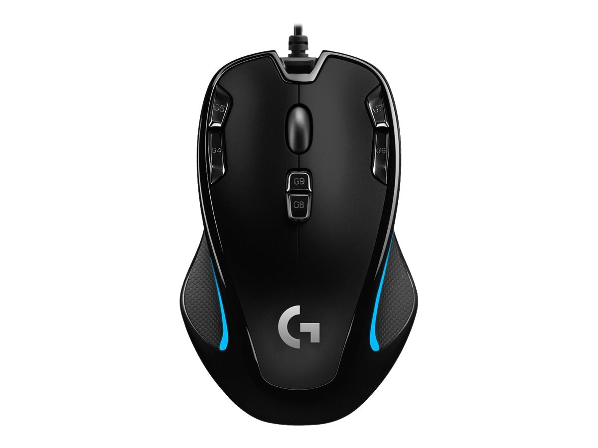 Logitech G300S Optisk kabel Svart