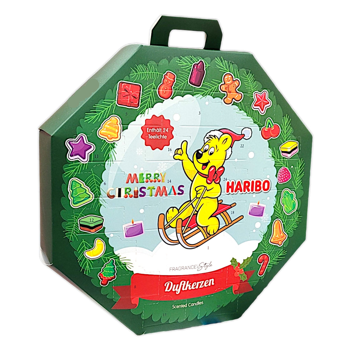 HARIBO Teelichter – julekalender med 24 duftfyrfadslys