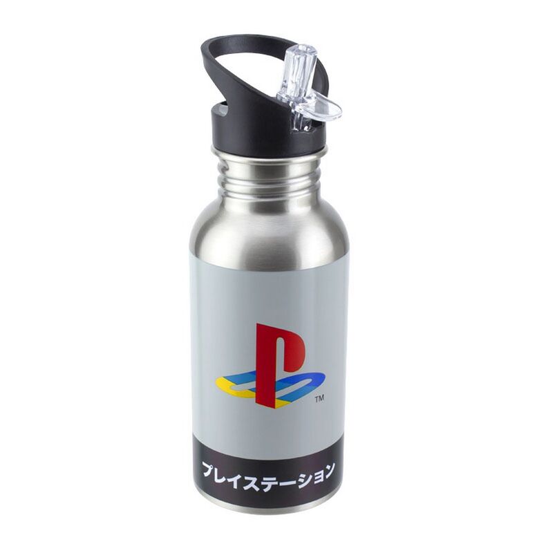 Playstation Heritage metallvattenflaska med sugrör
