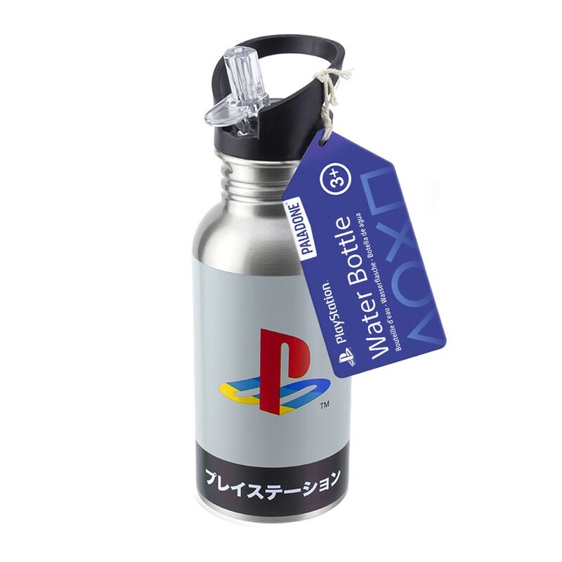 Playstation Heritage metallvattenflaska med sugrör