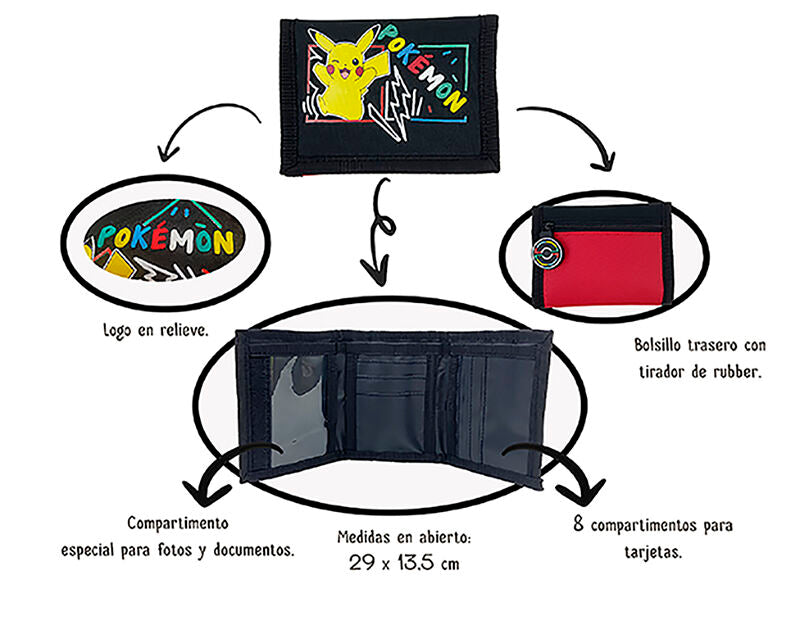 Pokémon Colorfull (Pikachu) plånbok