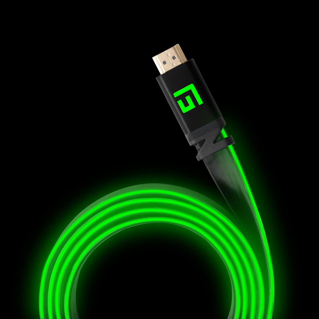 FLOATING GRIP 1,5M HIGH-SPEED LED HDMI CABLE V2.1 - GREEN Floating Grip