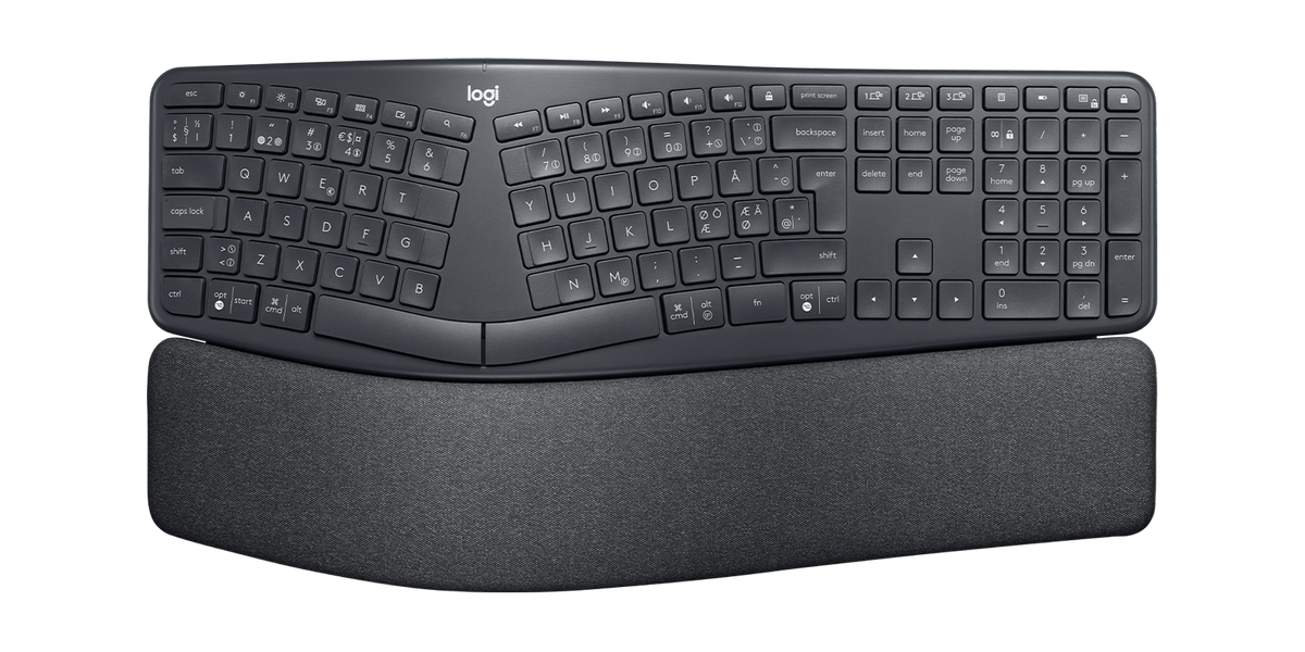 Logitech ERGO K860 grafit med nordisk tastaturlayout