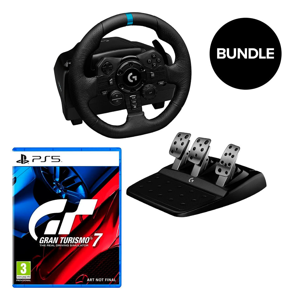 Logitech - G923 Racing Wheel + Gran Turismo 7 - PS5 Bundle Logitech