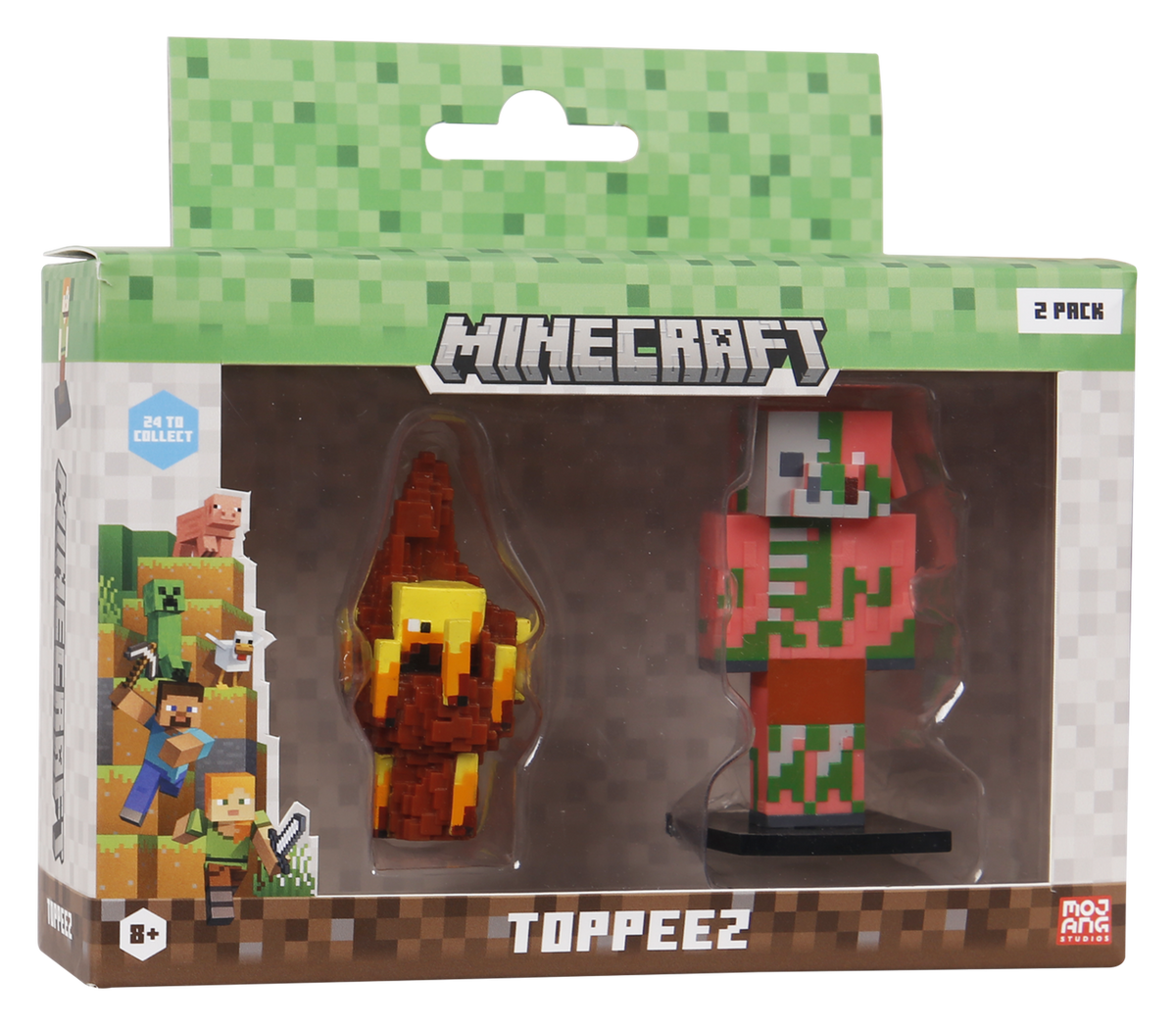 Minecraft - 3D Figure 2 pack - Blaze & Zombiefied Piglin Minecraft