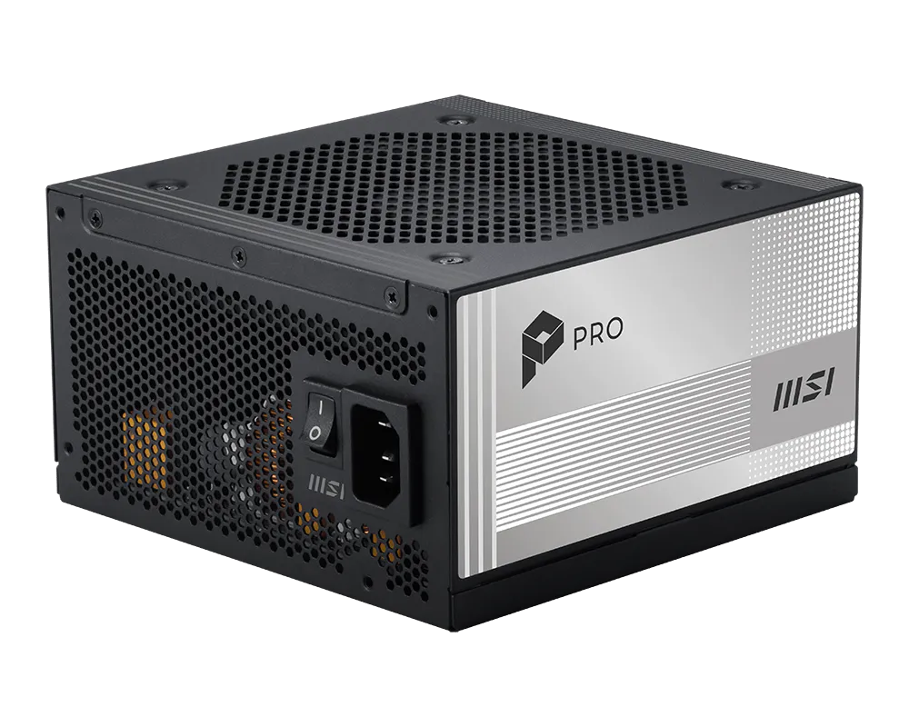 MSI PRO A850PL PCIE5 850 W strømforsyning - 80 PLUS Platinum
