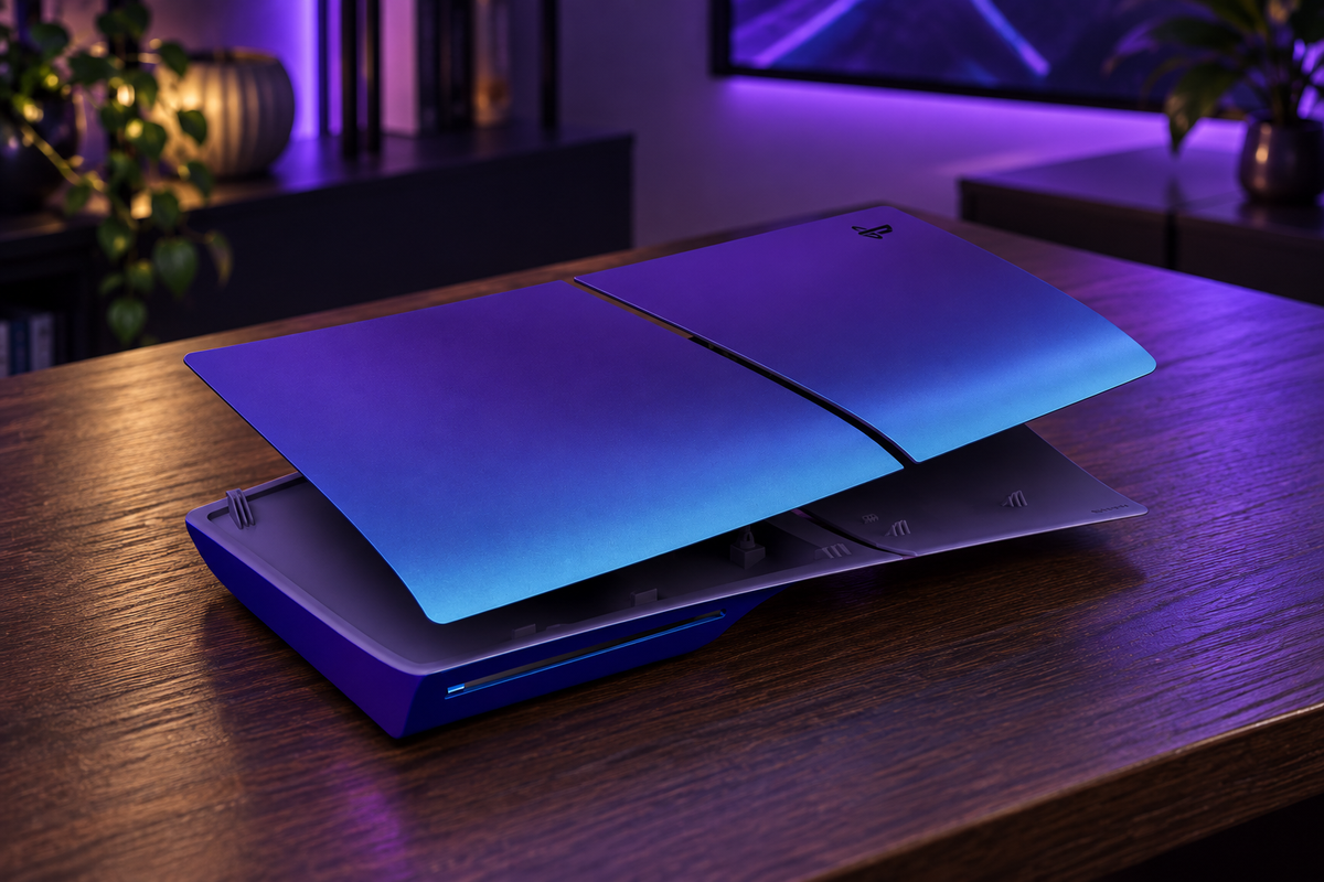 PlayStation 5 Cover (Slim) - Chroma Indigo – stemningsbillede